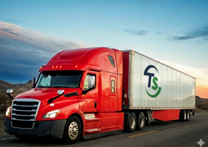 TotalShip branded truck on the highway